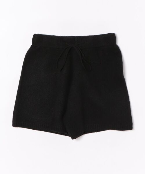 THETOE Leadenhall Pants ニットショートパンツ　ブラック STYLEBLOCK（スタイルブロック） パンツ メランジニットショートパンツ