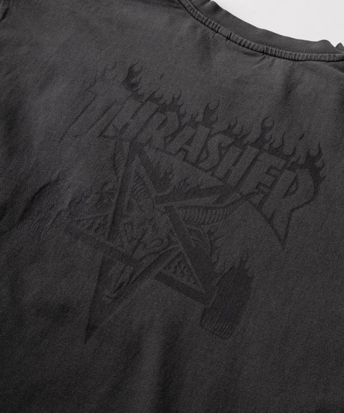 ♦♣♥レタリングプリントロングTシャツ　ブラック BLACK FESTIVAL ロングTシャツ フリーサイズ (Lサイズ) – ブラック