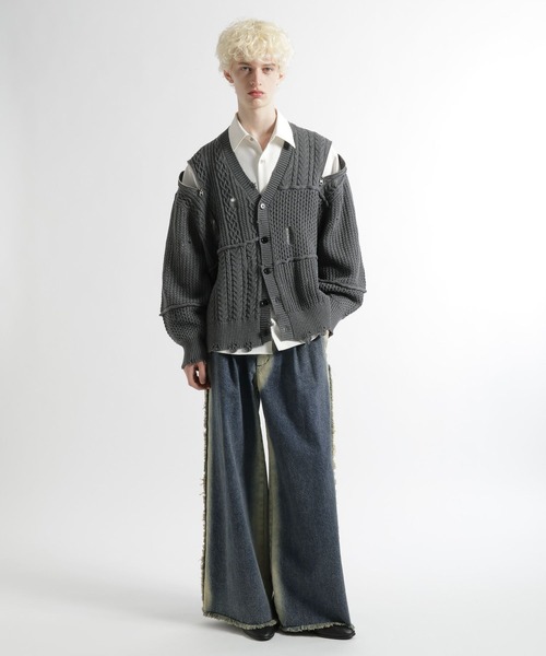 HARE（ハレ） ジーンズ フレームラインデニムパンツ(HARE) メンズ