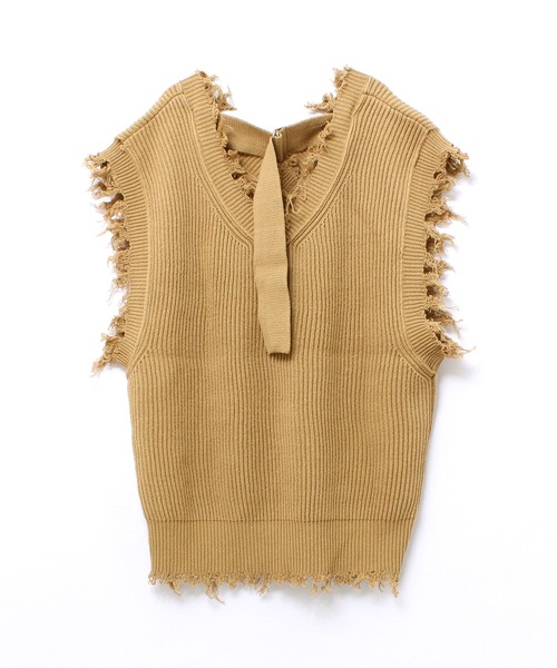 「RNA」 ニットベスト MEDIUM ベージュ レディース_画像5