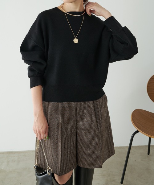 「COLLAGE GALLARDAGALANTE」 長袖ニット FREE ライトグレー レディース_画像5