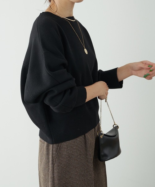 「COLLAGE GALLARDAGALANTE」 長袖ニット FREE ライトグレー レディース_画像9