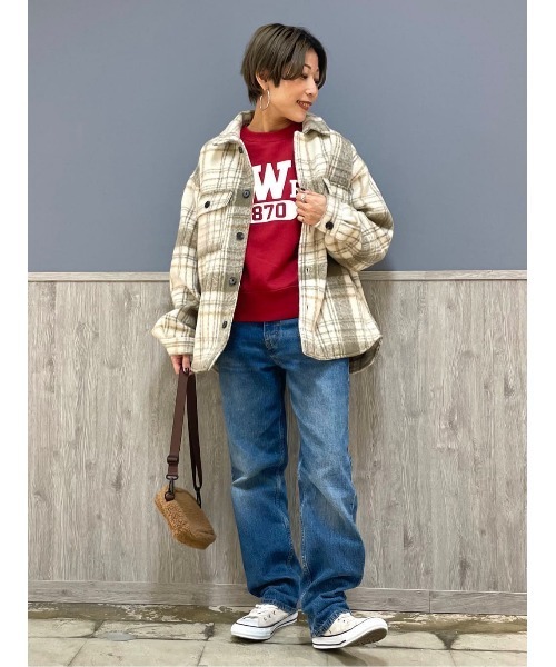 「Champion」 スウェットカットソー L ホワイト レディース_画像10