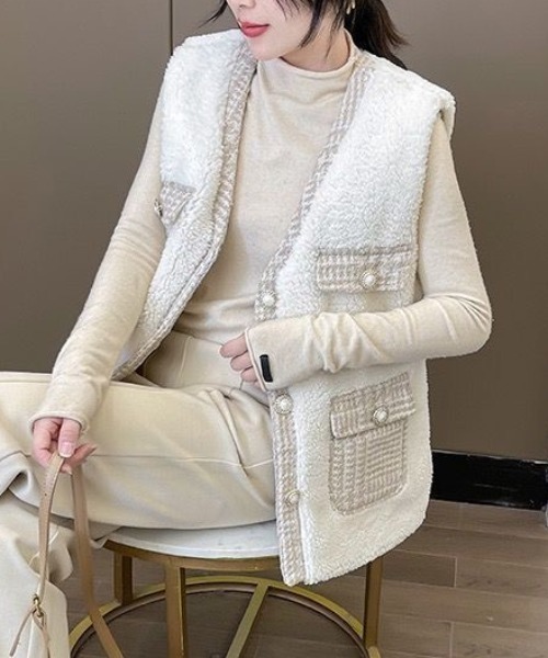 「DIAVEL」 ベスト M ホワイト レディース_画像5