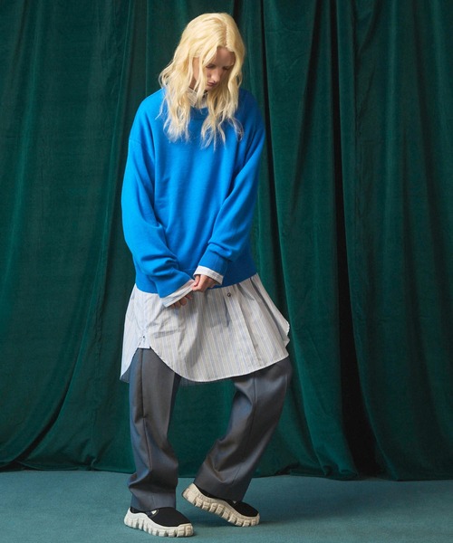 MAISON SPECIAL」 長袖ニット 0 バーガンディー メンズ UNISEX》C/A 