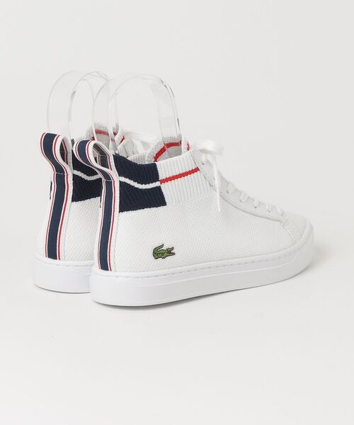 「LACOSTE」 ハイカットスニーカー 23cm ホワイト レディース_画像2