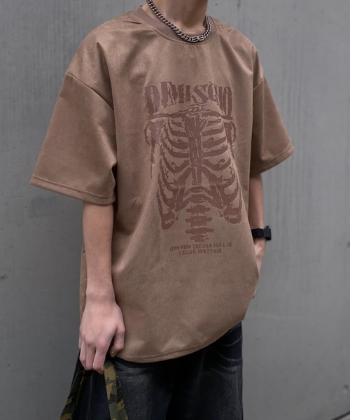 lilful tシャツ 「26年春夏新作」スカルボーンプリントTシャツ メンズ