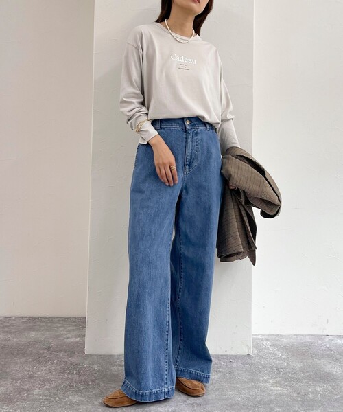 「fredy emue」 デニムパンツ 38 ブルー レディース_画像7