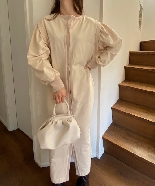 「solleim」 長袖ワンピース M チャコール レディース_画像5