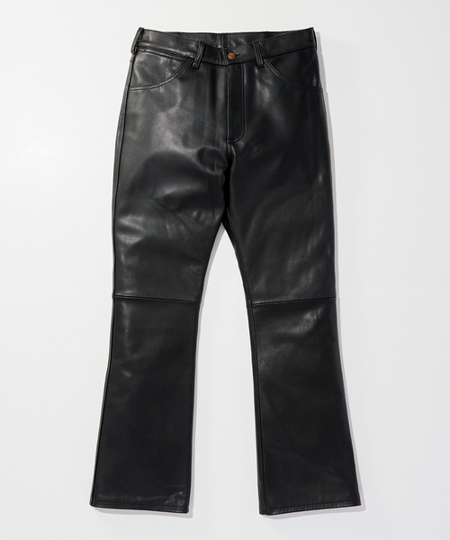 パンツ Wrangler/ラングラー 77MWZ LEATHER「ゴートレザー」/フレアーパンツ メンズの画像