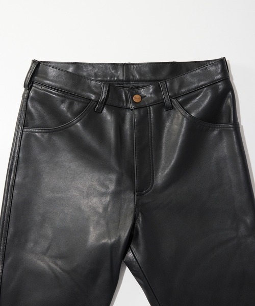 パンツ Wrangler/ラングラー 77MWZ LEATHER「ゴートレザー」/フレアーパンツ メンズの画像