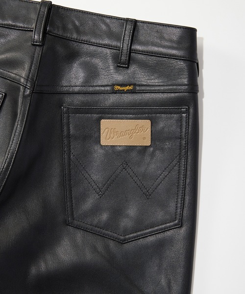 パンツ Wrangler/ラングラー 77MWZ LEATHER「ゴートレザー」/フレアーパンツ メンズの画像