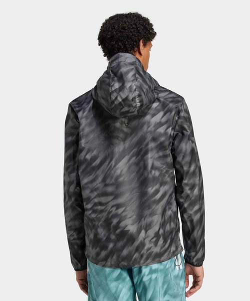adidas（アディダス） コート ジャケット オウン ザ ラン総柄プリント