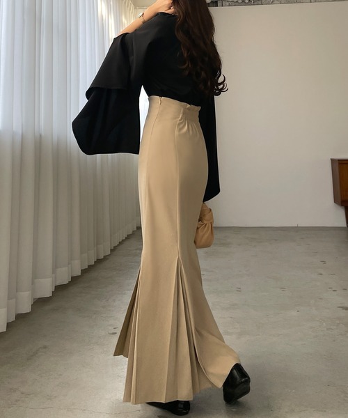 「Louere」 ロングスカート X-LARGE ベージュ レディース_画像3