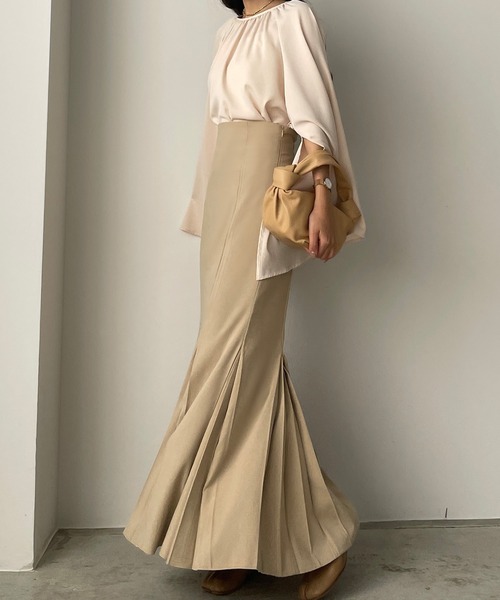 「Louere」 ロングスカート X-LARGE ベージュ レディース_画像5