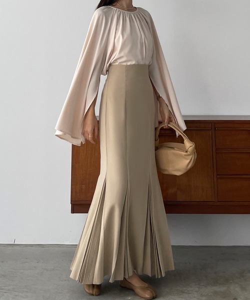 「Louere」 ロングスカート X-LARGE ベージュ レディース_画像6