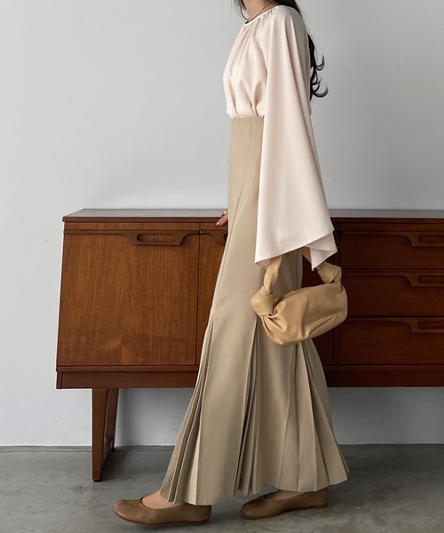 「Louere」 ロングスカート X-LARGE ベージュ レディース_画像7