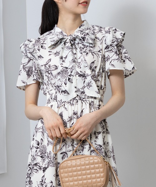 「pumpkin port」 半袖ワンピース MEDIUM ホワイト レディース_画像5