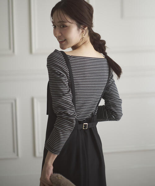 「PROPORTION BODY DRESSING」 キャミソールワンピース MEDIUM ブラック レディースの画像