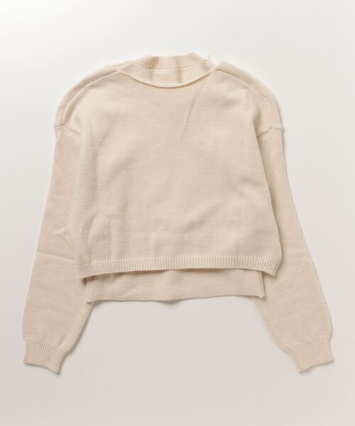 「LYEON」 ニットカーディガン FREE グレー レディース_画像5