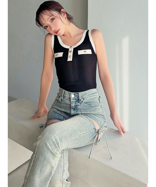 なつきさん着用、ニットタンク‼️ ニットタンクトップ(M オフシロ): トップス｜Right-on公式オンライン