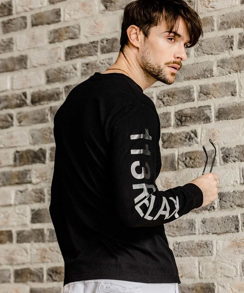 「1piu1uguale3 RELAX」 長袖Tシャツ X-LARGE ホワイト メンズ_画像3