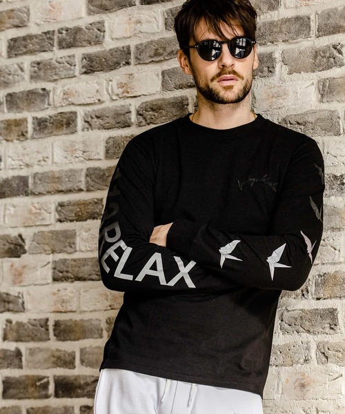 「1piu1uguale3 RELAX」 長袖Tシャツ X-LARGE ホワイト メンズ_画像5