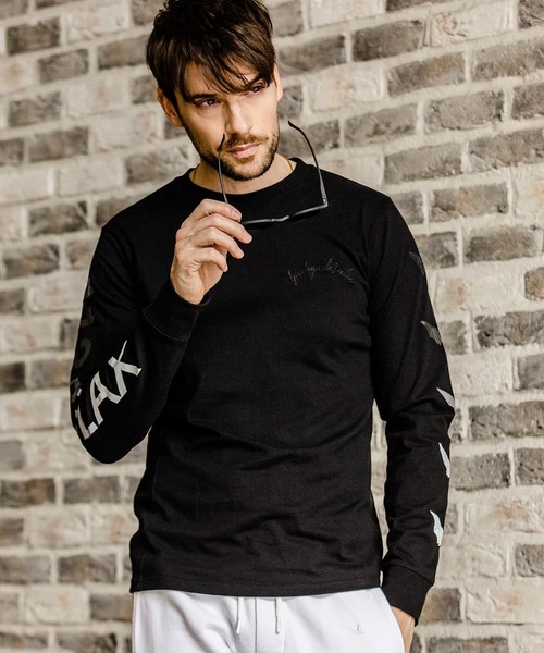 「1piu1uguale3 RELAX」 長袖Tシャツ X-LARGE ホワイト メンズ_画像9