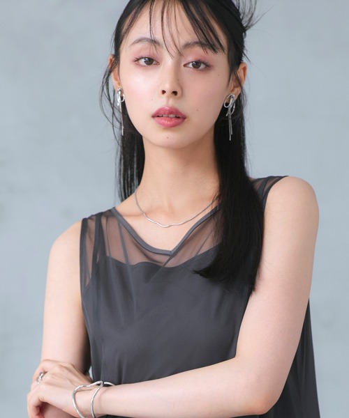 「RUIRUE BOUTIQUE」 コンビワンピース L チャコール レディースの画像