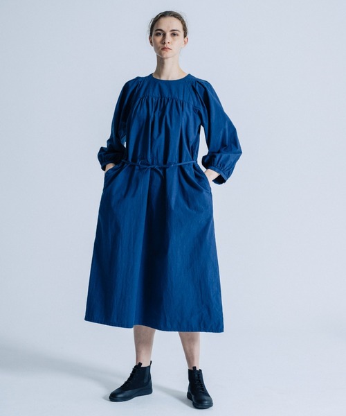 プランテーションワンピース Plantation（プランテーション） 長袖ワンピース M size ブルー