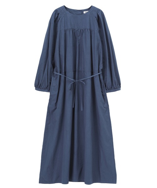 「Plantation」 長袖ワンピース M size ブルー レディース_画像4