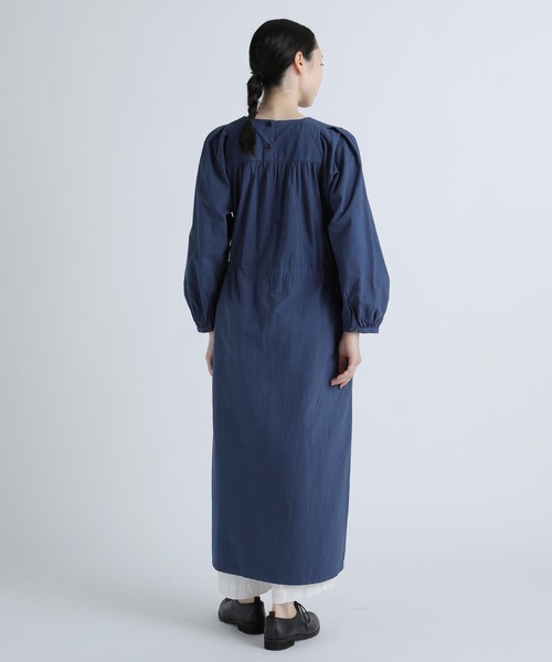 Plantation（プランテーション） 長袖ワンピース M size ブルー