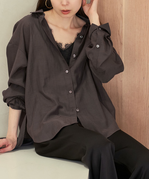 NOBLE（ノーブル） ブラウス シャツ 「追加・新色」「洗える」シルキー
