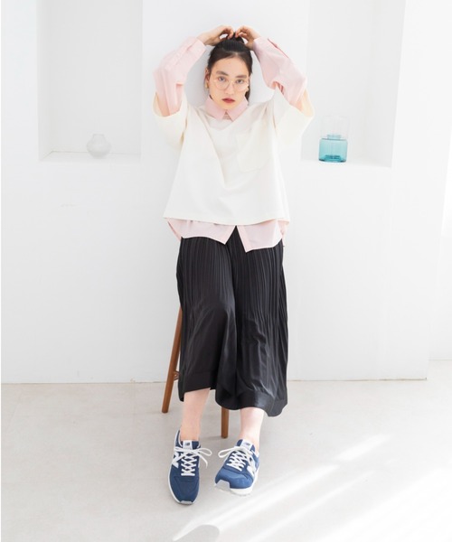 「New Balance」 ローカットスニーカー 24.0cm ライトグレー レディース_画像5