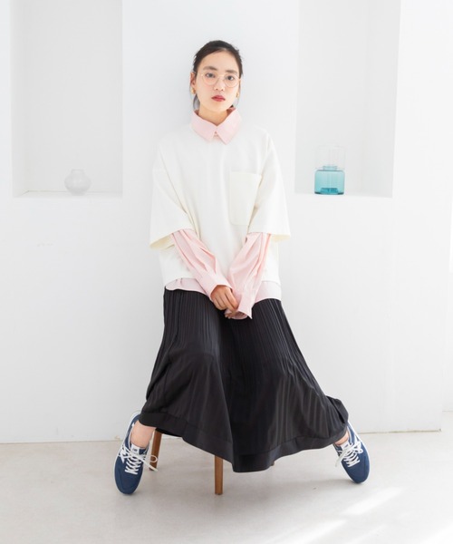 「New Balance」 ローカットスニーカー 24.0cm ライトグレー レディース_画像6