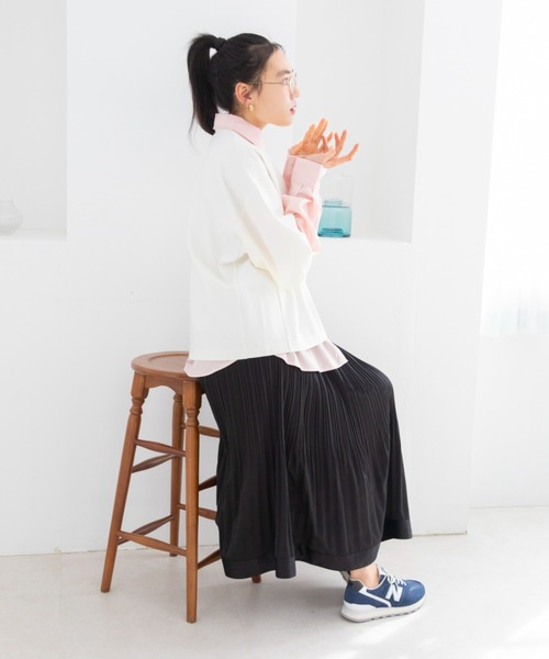 「New Balance」 ローカットスニーカー 24.0cm ライトグレー レディース_画像9