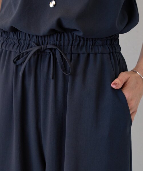 パンツ ストレッチジョーゼットパンツ レディースの画像