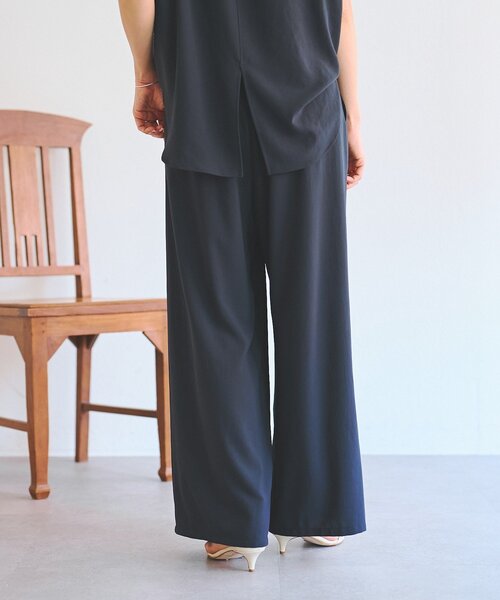 パンツ ストレッチジョーゼットパンツ レディースの画像