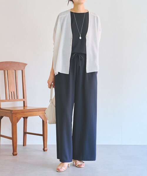 BEARDSLEY（ビアズリー） パンツ ストレッチジョーゼットパンツ