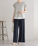 パンツ ストレッチジョーゼットパンツ「セットア...の詳細画像3