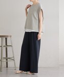 パンツ ストレッチジョーゼットパンツ「セットア...の詳細画像2
