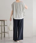 パンツ ストレッチジョーゼットパンツ「セットア...の詳細画像1
