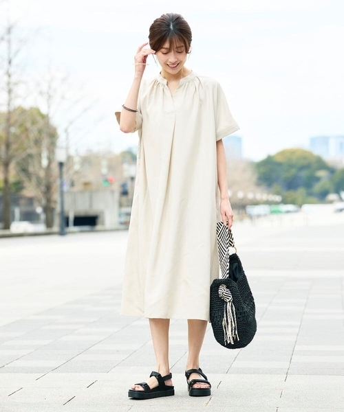 ワンピース 「洗える」スキッパーワンピースの画像