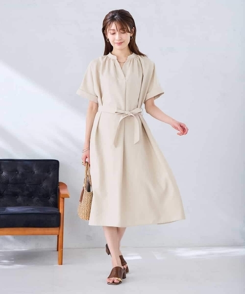 ワンピース 「洗える」スキッパーワンピースの画像