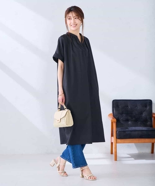 ワンピース 「洗える」スキッパーワンピースの画像