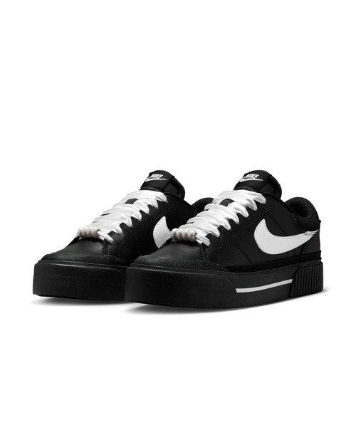 新品未使用 NIKE コートレガシーリフト 厚底スニーカー ブラック タグ付き NIKE（ナイキ） スニーカー WS コート レガシー リフト LE レディース