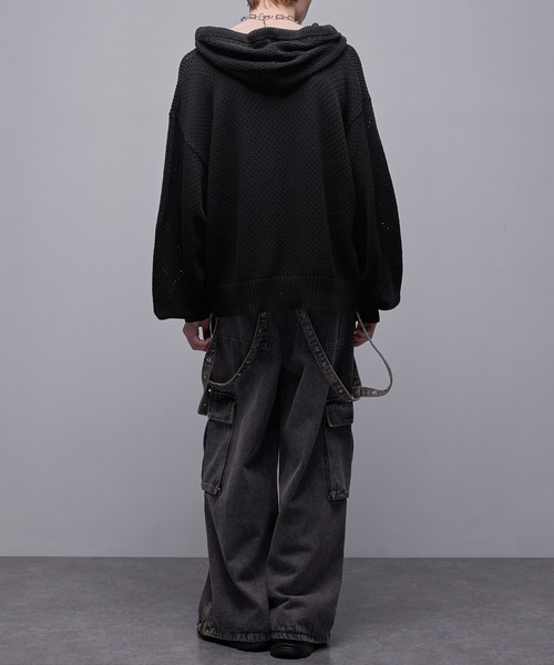 「Loose/ルース」 ジップアップパーカー X-SMALL ブラック メンズ_画像5