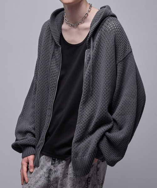 「Loose/ルース」 ジップアップパーカー X-SMALL ブラック メンズ_画像6