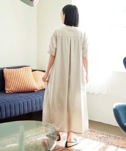 「Sunny clouds」 半袖ワンピース MEDIUM グリーン レディース_画像4