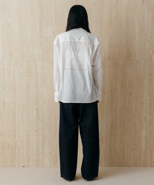 CREDONA（クレドナ） ブラウス シャツ LACE PATCHWORK SHIRTS/レース